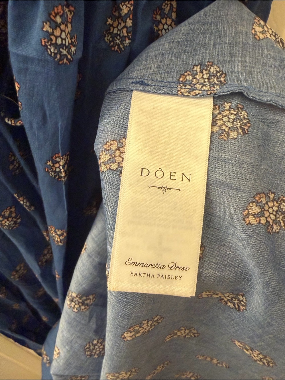 NWOT Doen Emmaretta Dress in Eartha Paisley - Picture 6 of 7